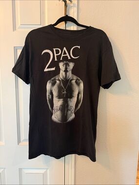 Black 2PAC Graphic Short Sleeve Tee - Unbranded